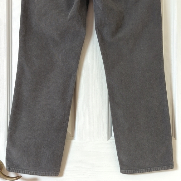 J. Crew Classic Pinwale Corduroy High Rise Vintage Slim Straight Pants Gray 28P - Picture 6 of 16
